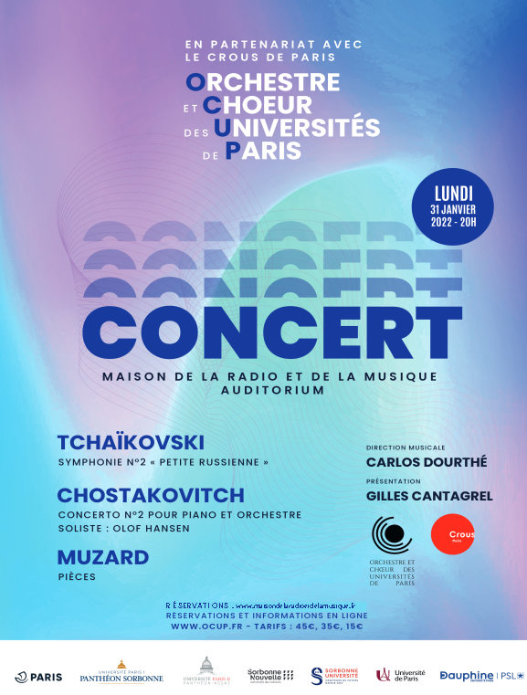 Affiche Concert de l'OCUP